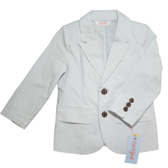 Cat & Jack Striped Light Blue Blazer - 2t - NWT - Picture 1 of 2